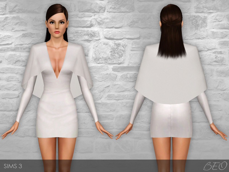 Cape dress for The Sims 3
